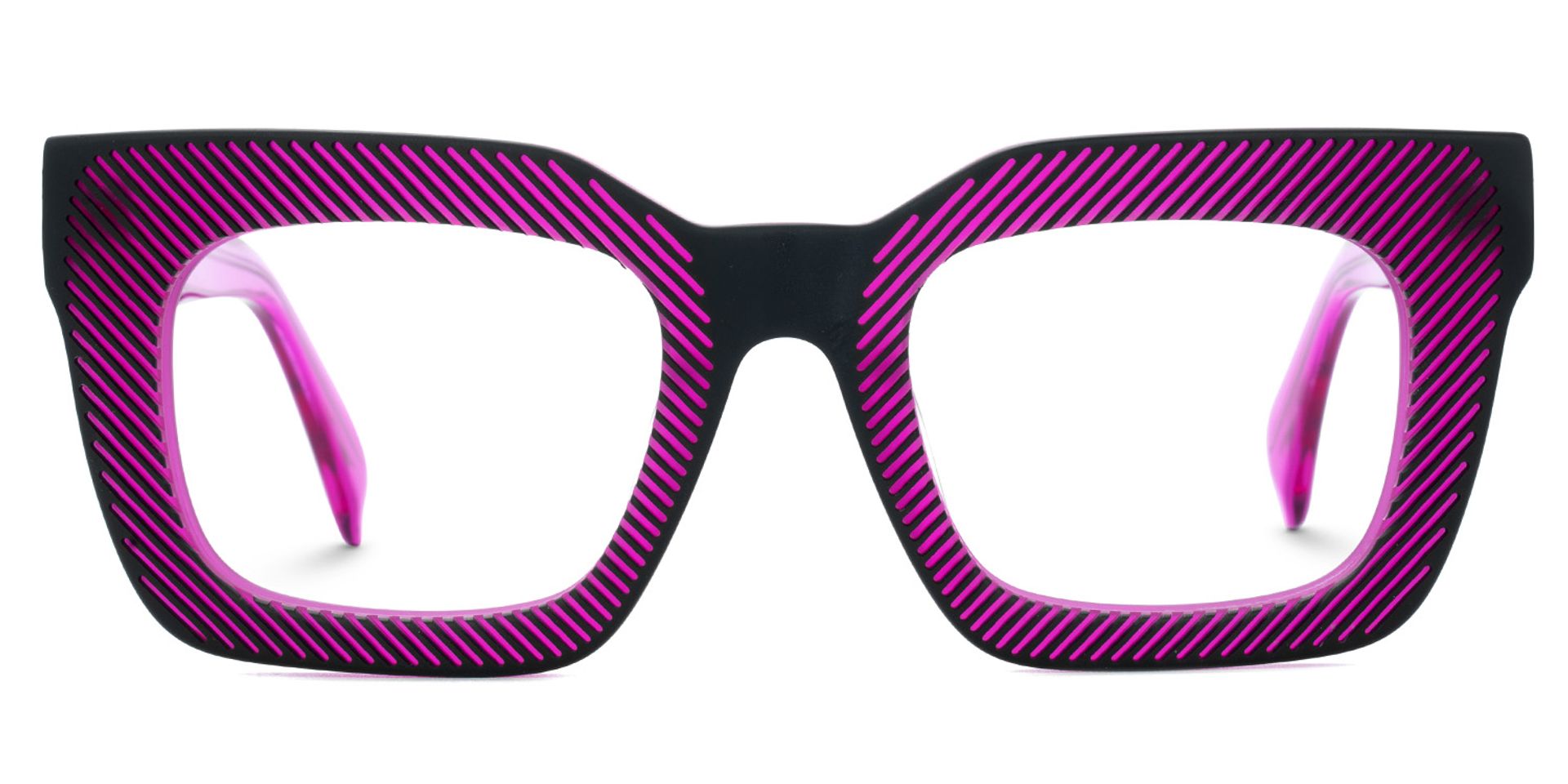 Thick Square Eyeglasses With Purple Color | Zeelool1
