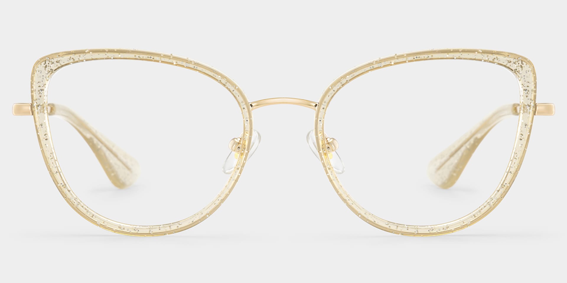 Celine Bling Cat-eye Translucent Gold Frame Glasses | ZEELOOL2
