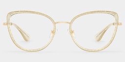 Celine  Cat-eye Gold Glasses2