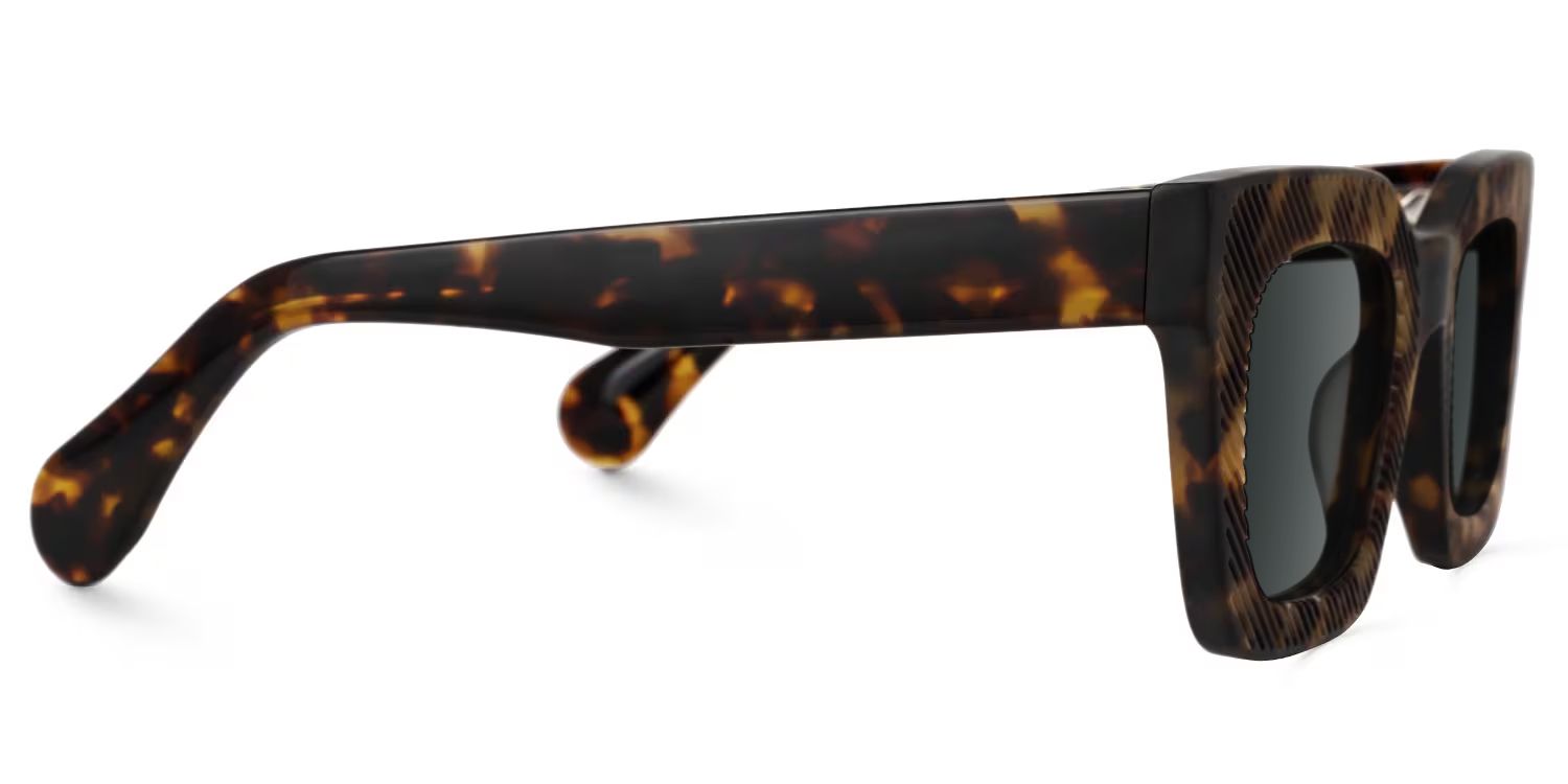 Keisa Tortoise Rectangle Polarized Sunglasses for Driving | ZEELOOL2