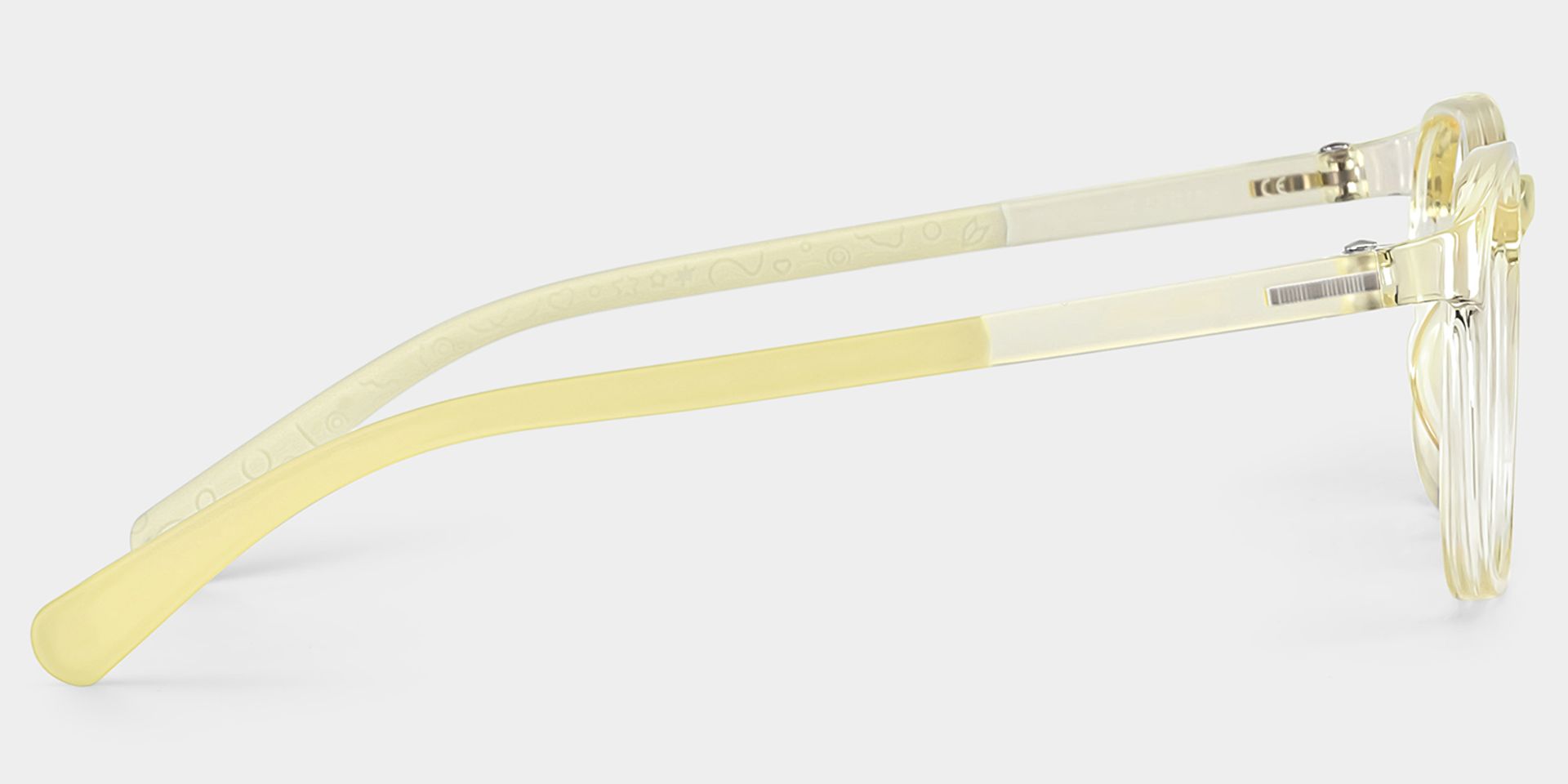 Kids Rectangle Clear Yellow Amaker Frame Glasses | Zeelool3