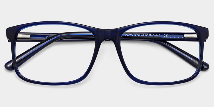 Connie Blue Rectangle Glasses