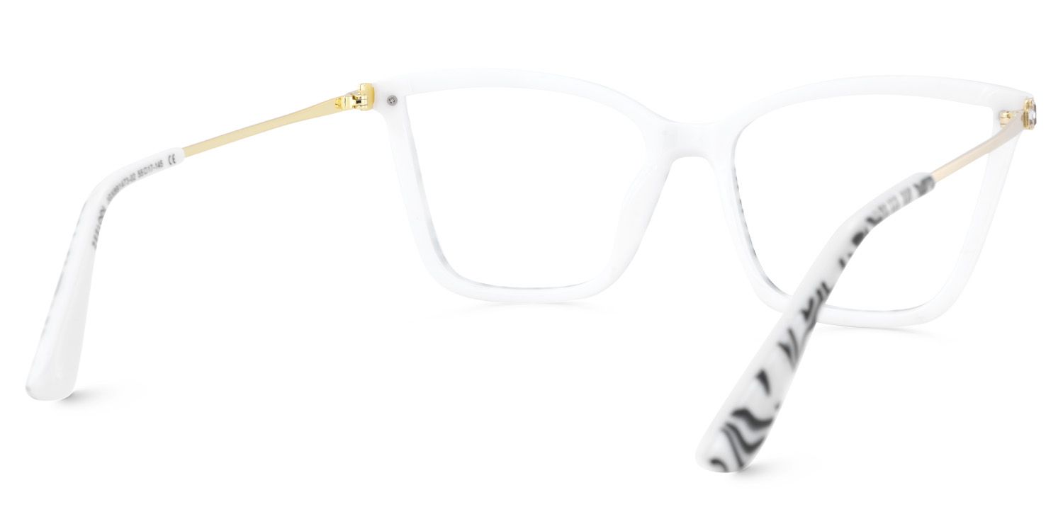 Stephens Cateye with Zebra Glasses Oversized Frames | Zeelool4
