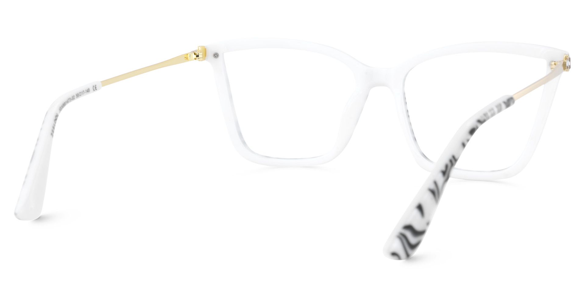 Stephens Cateye with Zebra Glasses Oversized Frames | Zeelool4