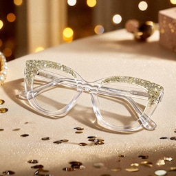 Elora  Cat-eye Silver Glasses2