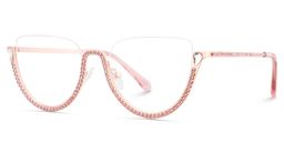 Sparkle Cateye Pink Glasses4