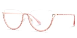 Sparkle Cateye Pink Glasses4