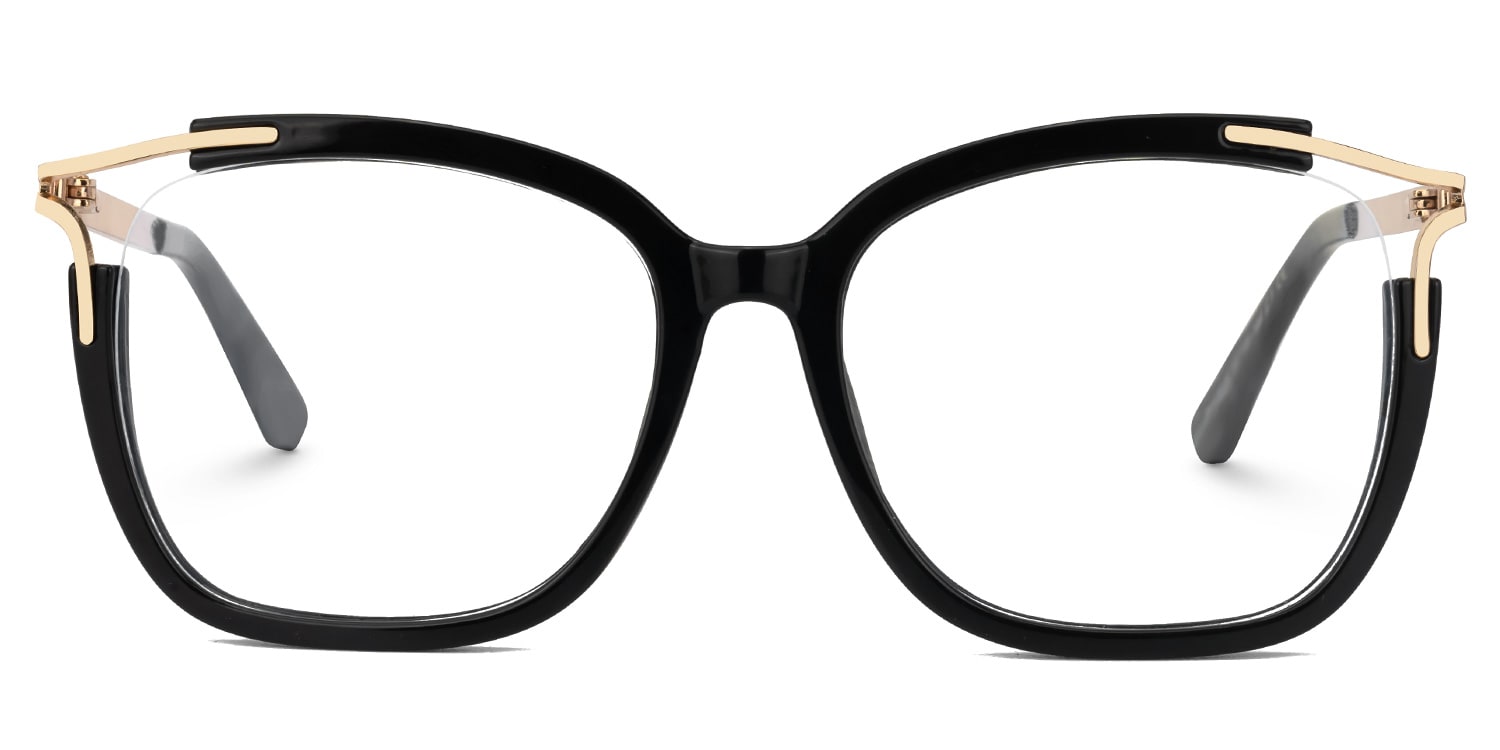 Sidibe Square Black Glasses
