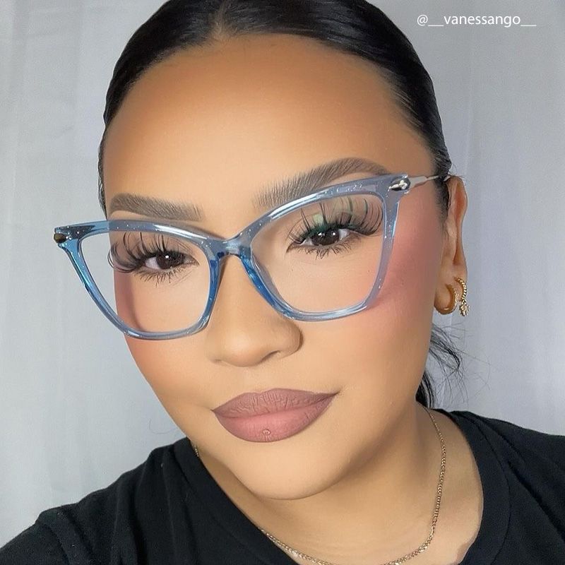 Hilary Butterfly Blue Glasses | Zeelool Glasses8