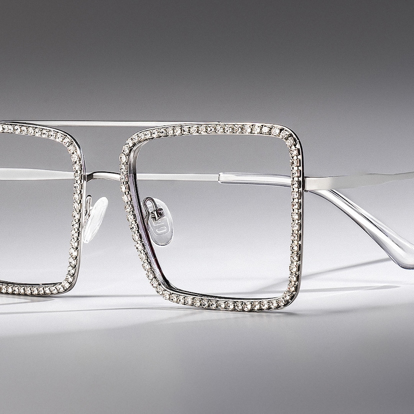 Diva Square Silver Glasses