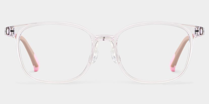 Lane Rectangle Pink Clear Glasses