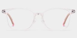 Lane Rectangle Pink Clear Glasses1