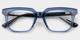 Michael Square Blue Glasses2
