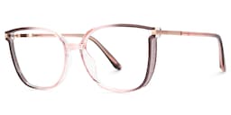 Rodz Square Pink-Tan Glasses1