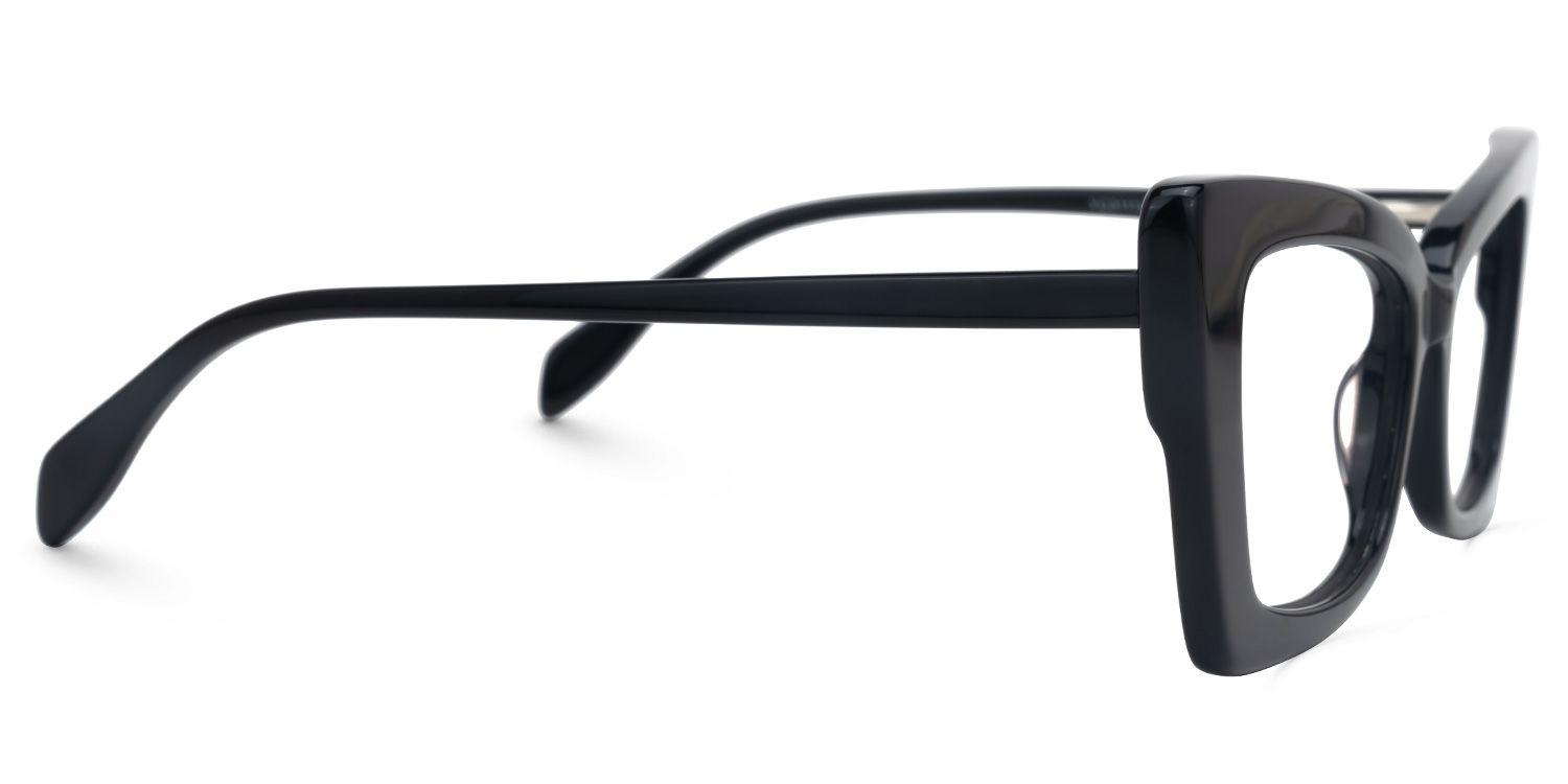 Rectangle Delcour Black Glasses deals -Zeelool Glasses2
