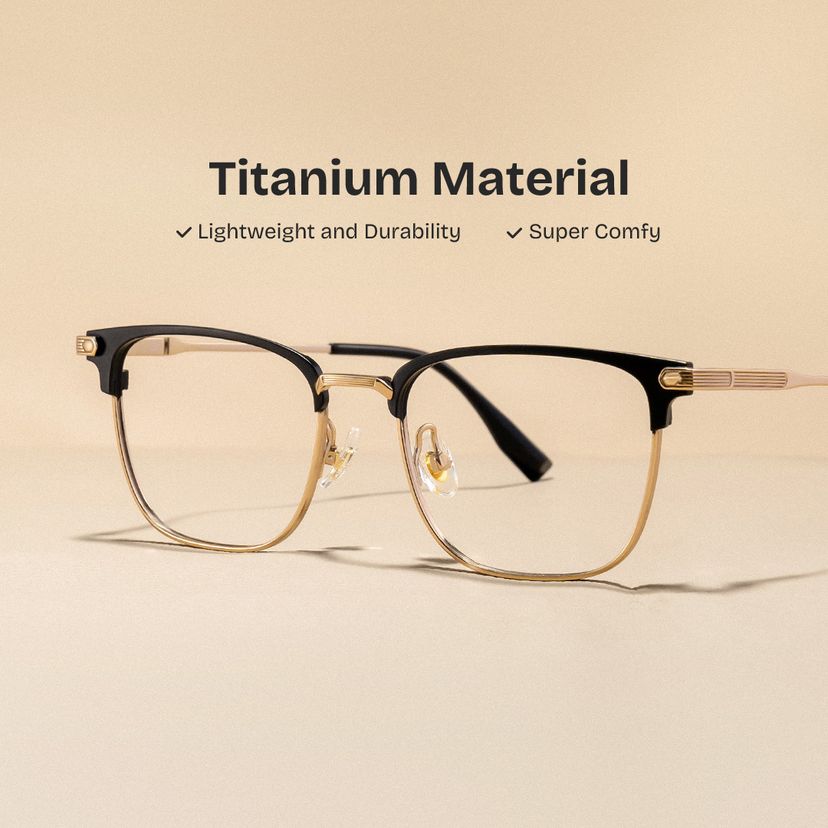 Barrett Gold Browline Glasses