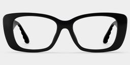 Hannah Black Rectangle Glasses1