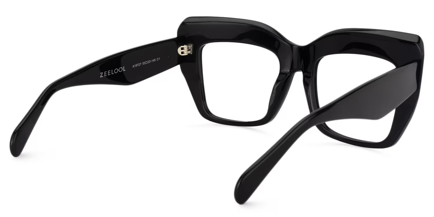 Charmaine Cat Eye Black Glasses5