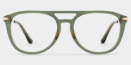 Isabelle Green Aviator Glasses1