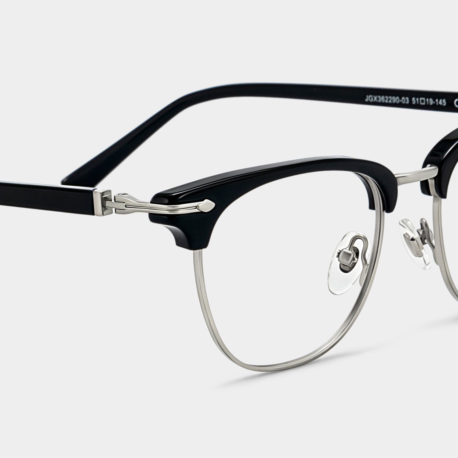 Capri Browline Black Frames Glasses for Men | ZEELOOL5