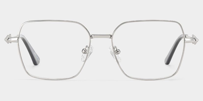 Kayla Geometric Silver Glasses