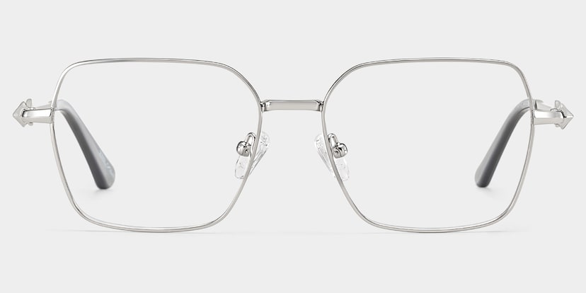 Kayla Geometric Silver Glasses