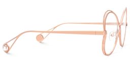 Aretha Geometric Rose-Gold Glasses2