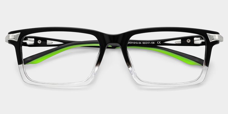 Orion Black Rectangle Glasses