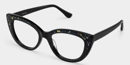 Elora  Cat-eye Black Glasses3