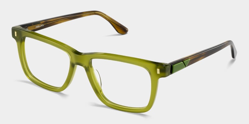 Rectangle Green Eyeglasses- Travis Acetate Frame Glasses3