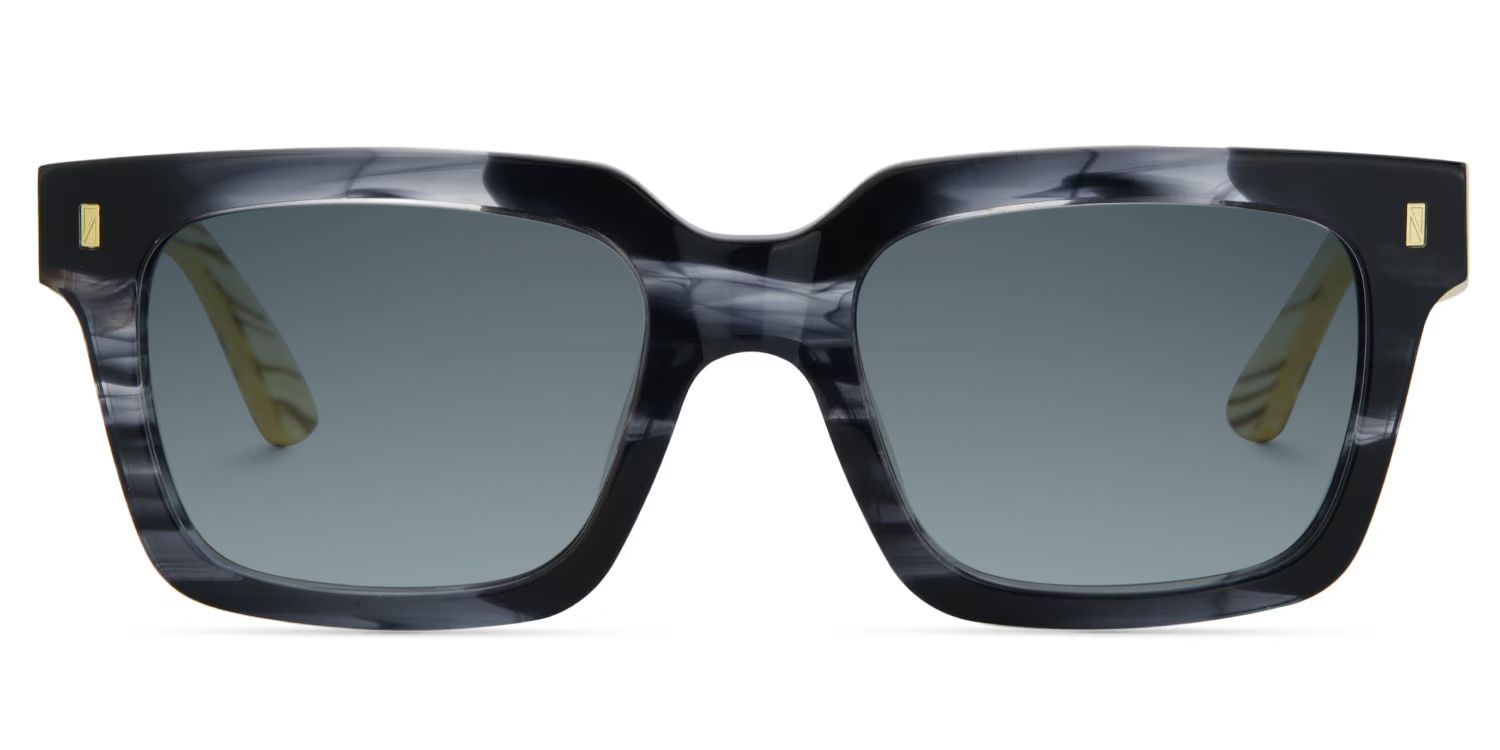 Rangel Gray Rectangle Polarized Sunglasses for Driving | ZEELOOL0