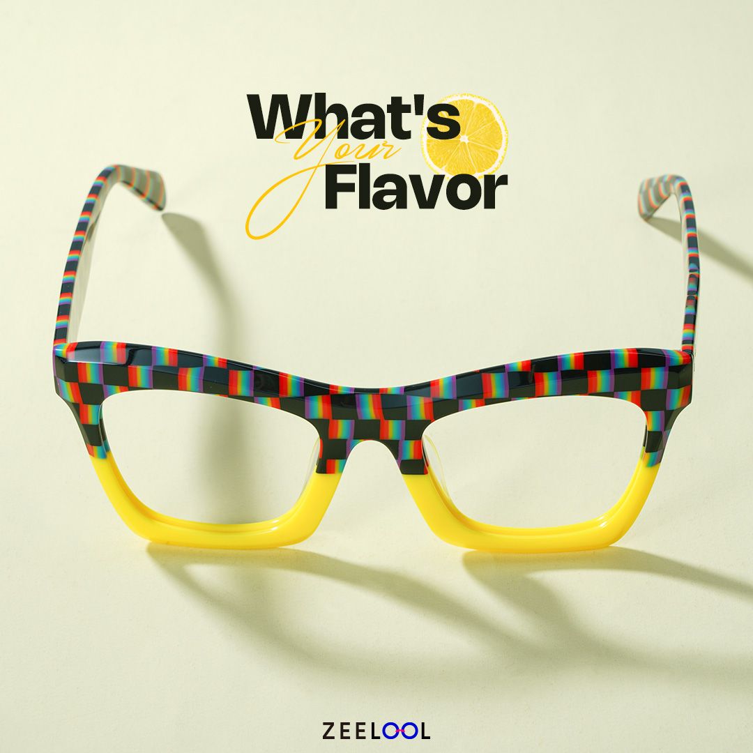 New Arrival Checkered and Yellow Color for Benitez Glasses | Zeelool4