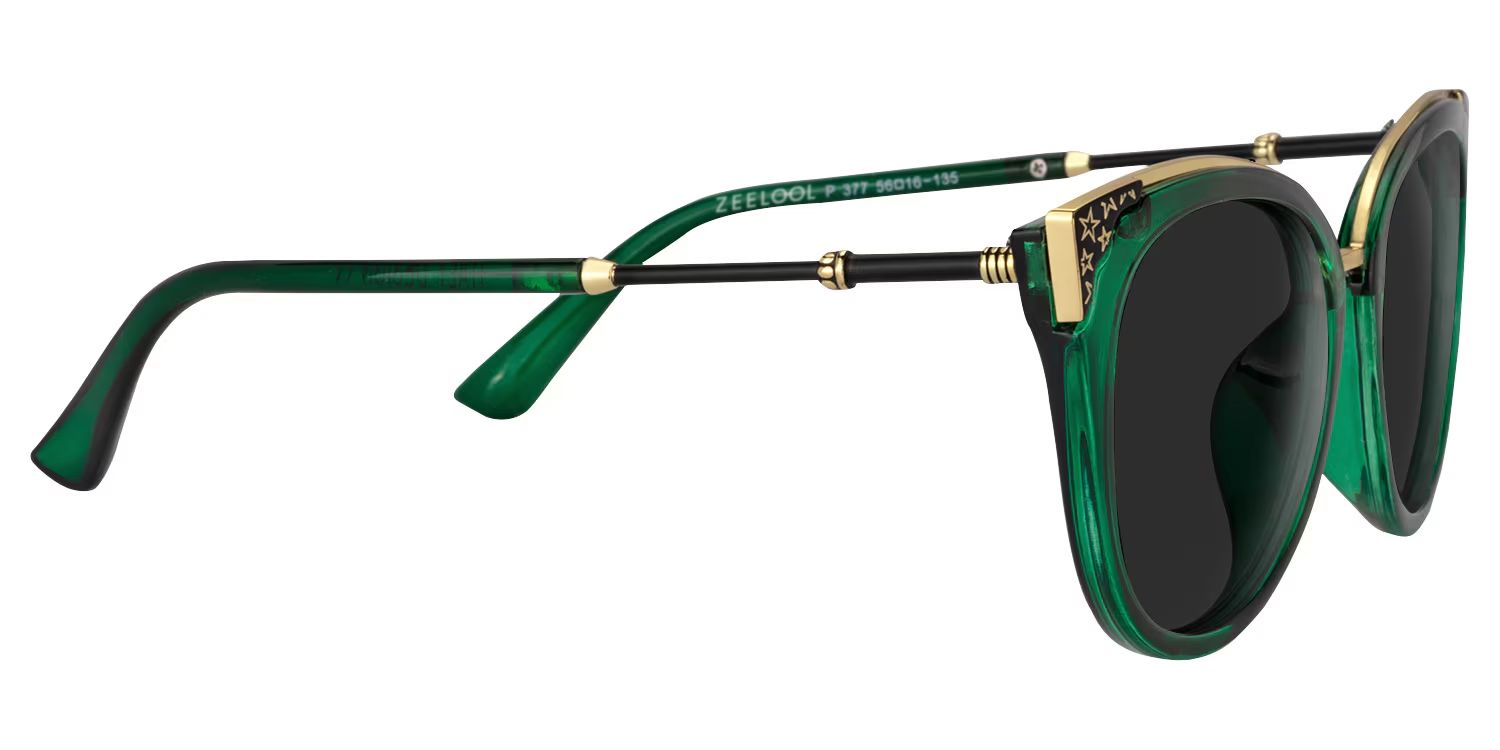 Dalton Cat Eye Sunglasses with Dark Green Frames3
