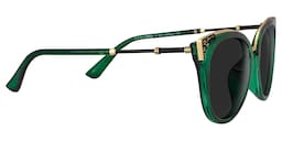 Dalton Cat Eye Dark Green Sunglasses3