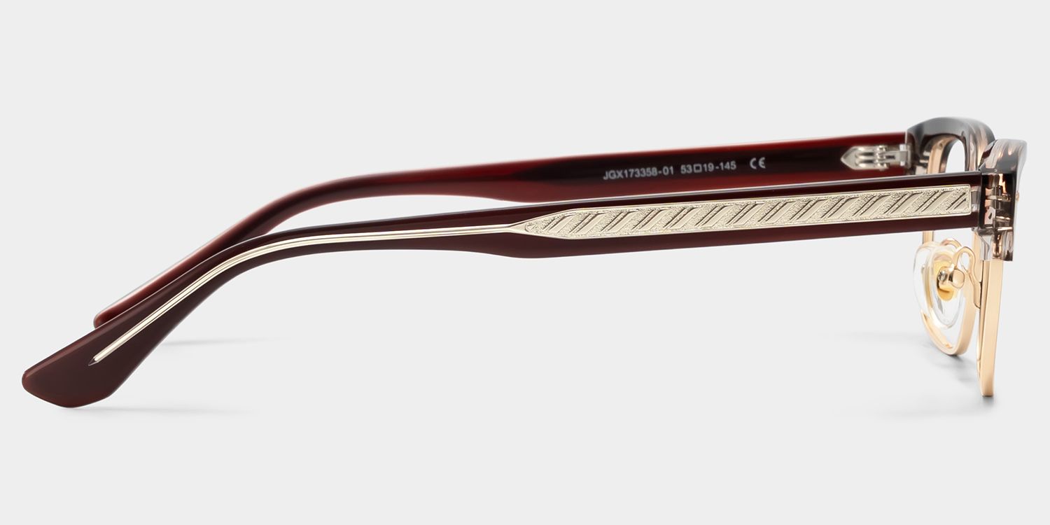 Eden Brown Rectangle Frame Glasses for Men | ZEELOOL4