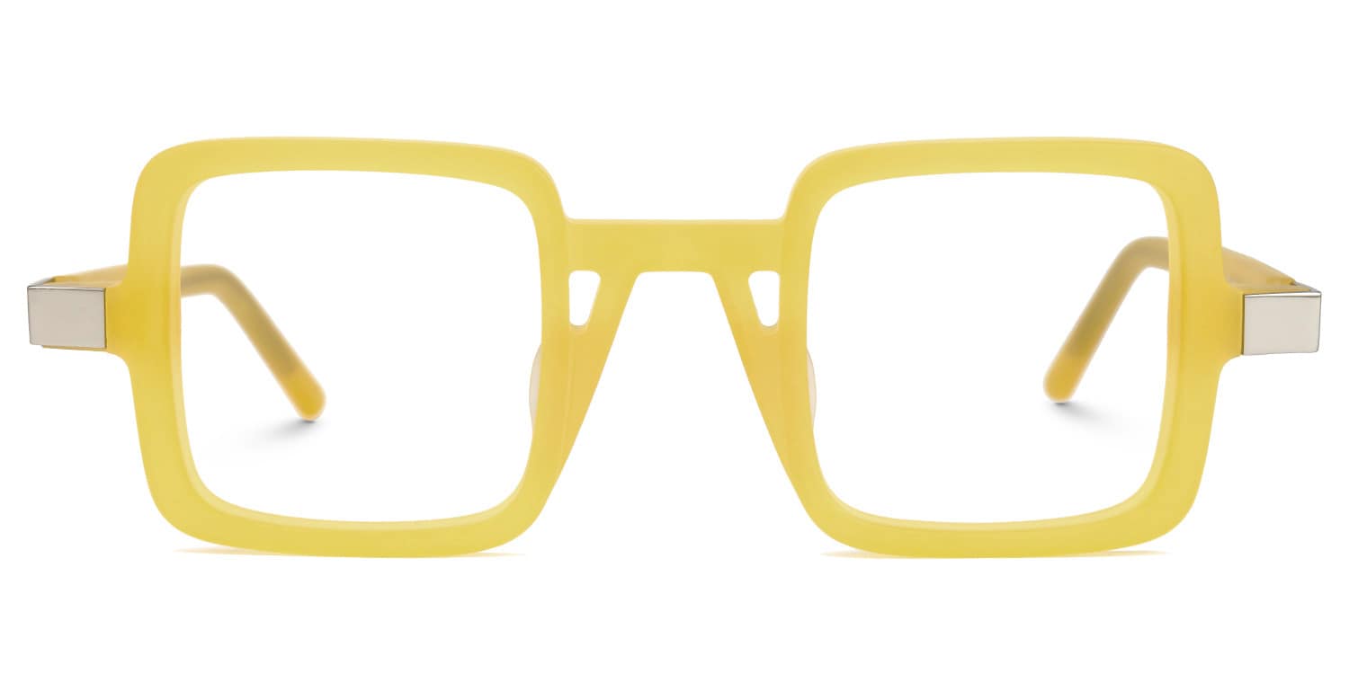 Bratton Square Yellow Glasses0