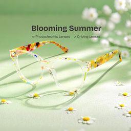 Jett Yellow Clear Square Glasses0