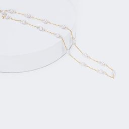 Stylish Elegant Pearl Gold Eyeglasses Chains0