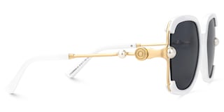 Steffanie Square White Sunglasses2