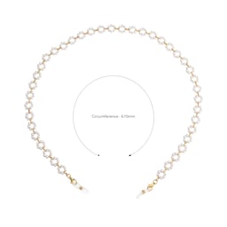 Simple Stylish Flower Shape White Eyewear Chains2