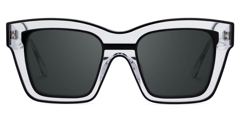 Legette Black Square Sunglasses