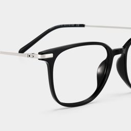 Florence Rectangle Black Glasses5