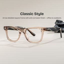 Robert Rectangle Brown Glasses0