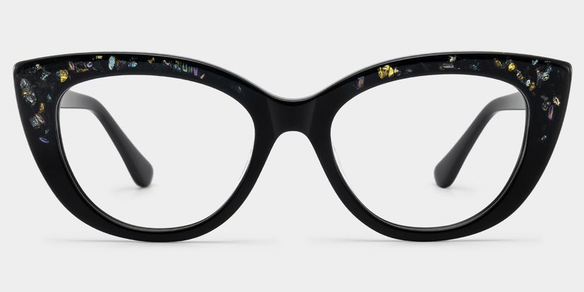 Elora  Cat-eye Black Glasses