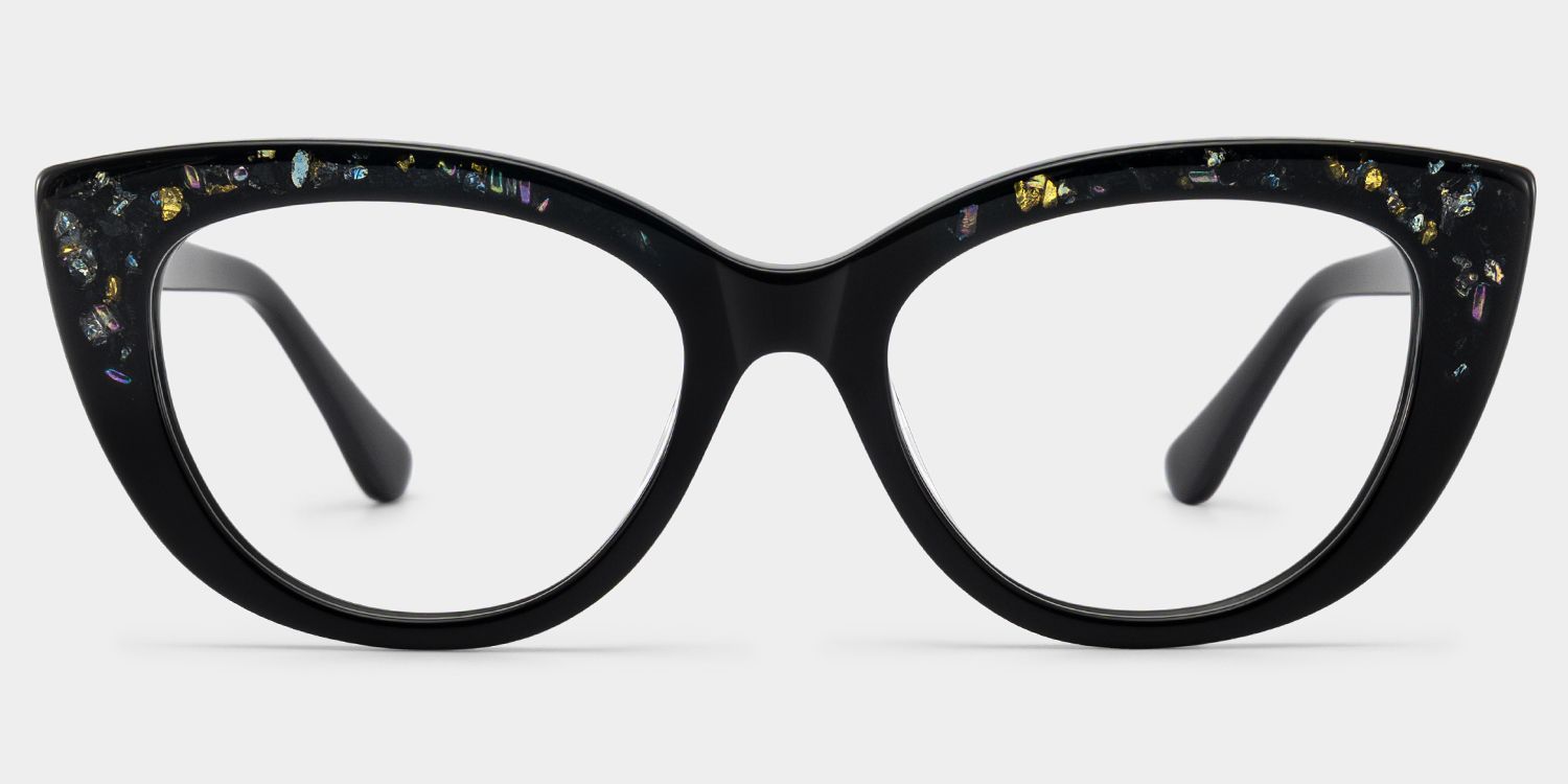 Elora Cat-eye Black Glasses