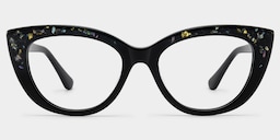 Elora  Cat-eye Black Glasses2