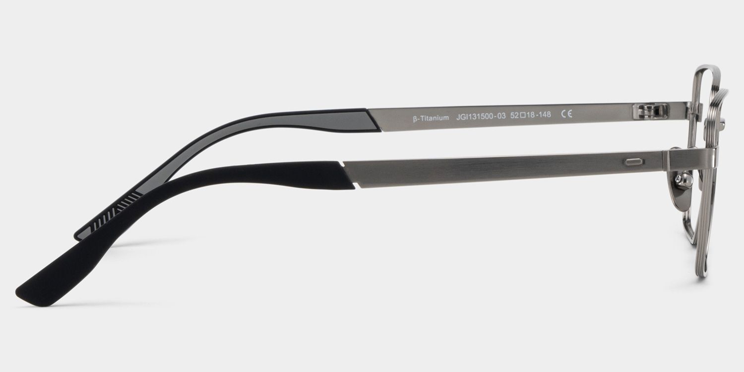 Jameson Gray Frame Prescription Glasses with Geometric Shape | ZEELOOL6