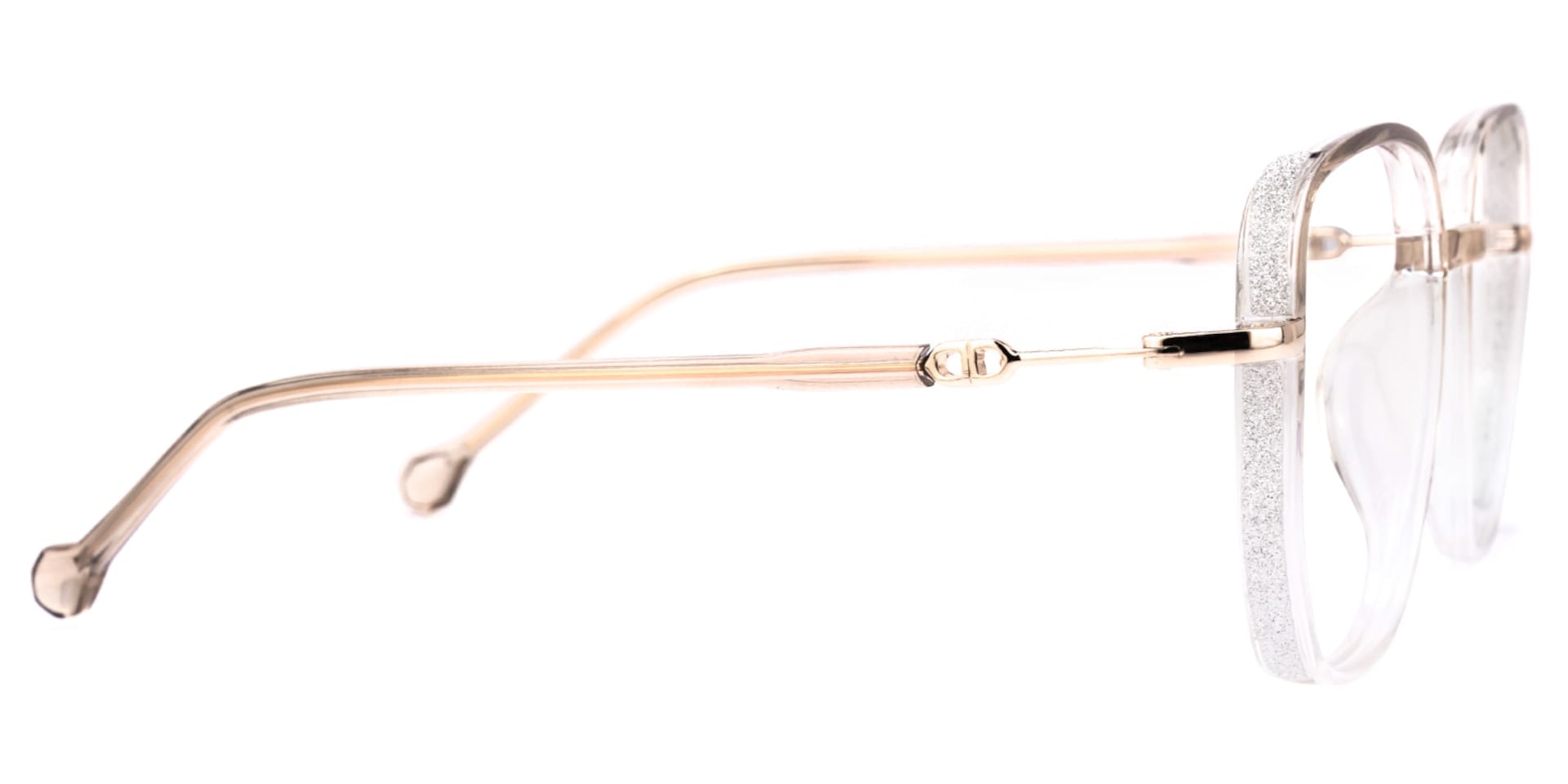 Joana Geometric Beige Glasses2
