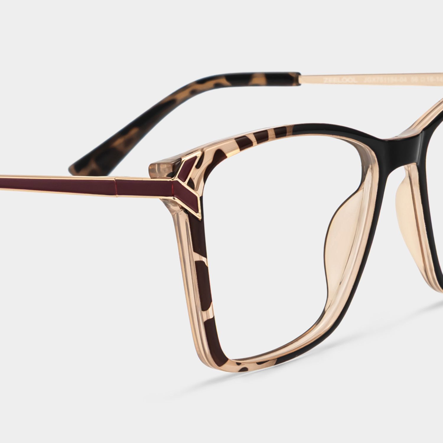 Tricee square Tortoise shell Eyeglass Frames For Women | Zeelool5