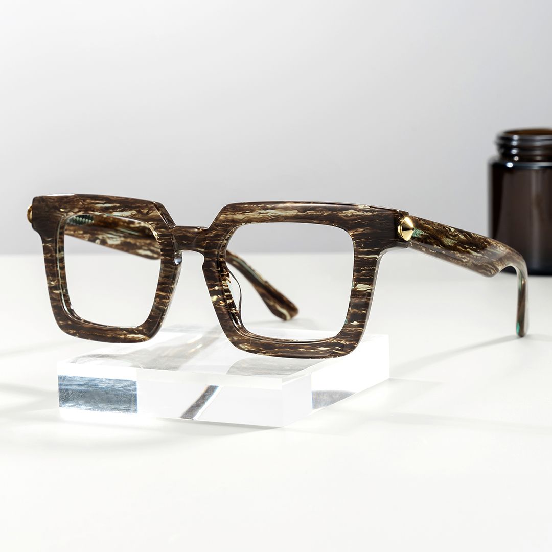 Ruthann Eco Acetate Brown Glasses For Men | Zeelool0